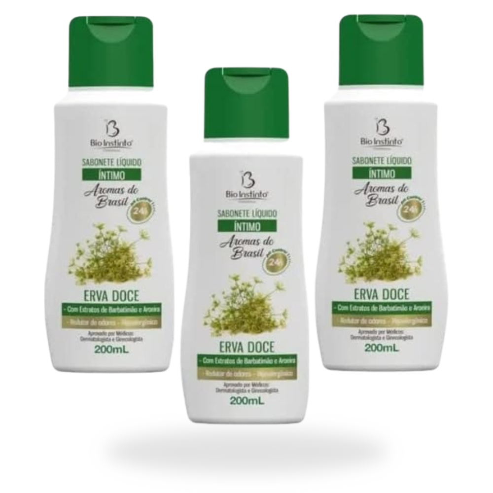 Kit C/ 3 Sabonetes Íntimo Erva Doce Aromas do Brasil