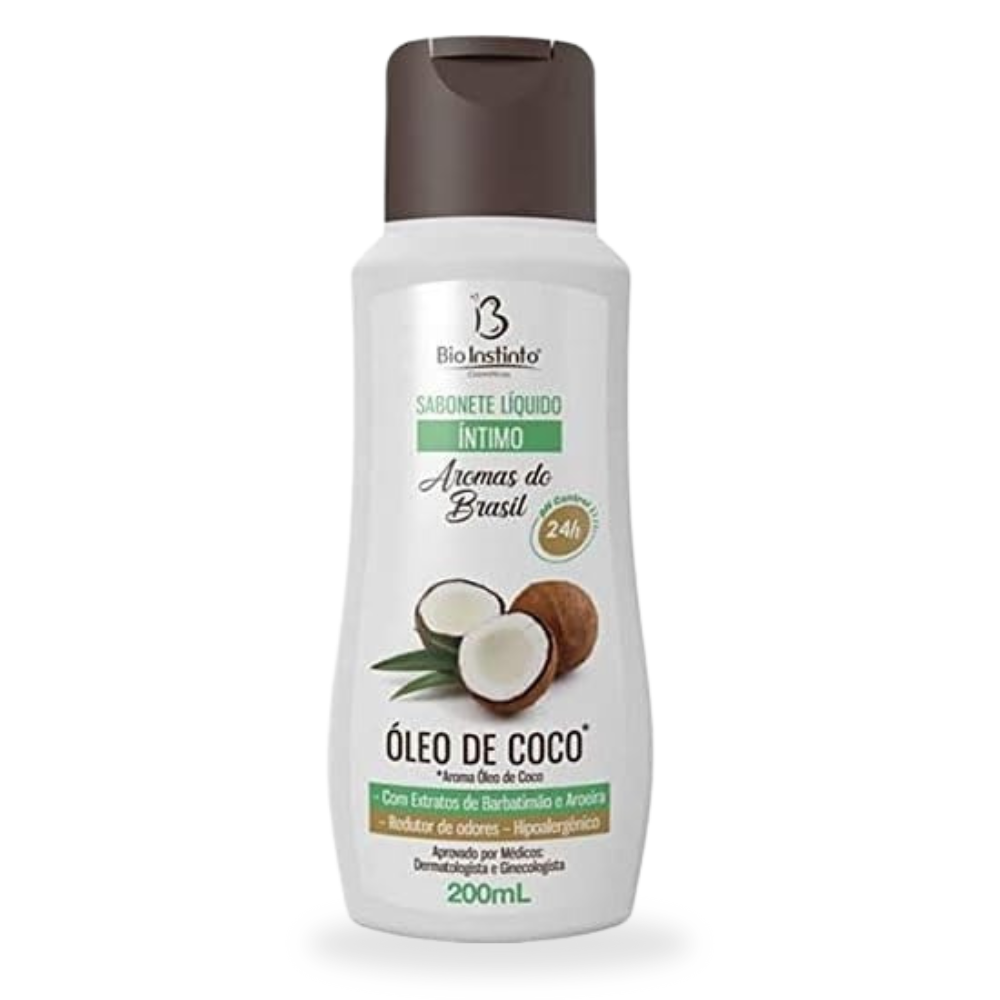 Kit 2 Sabonete Líquido Íntimo Óleo de Coco 200ml Bio