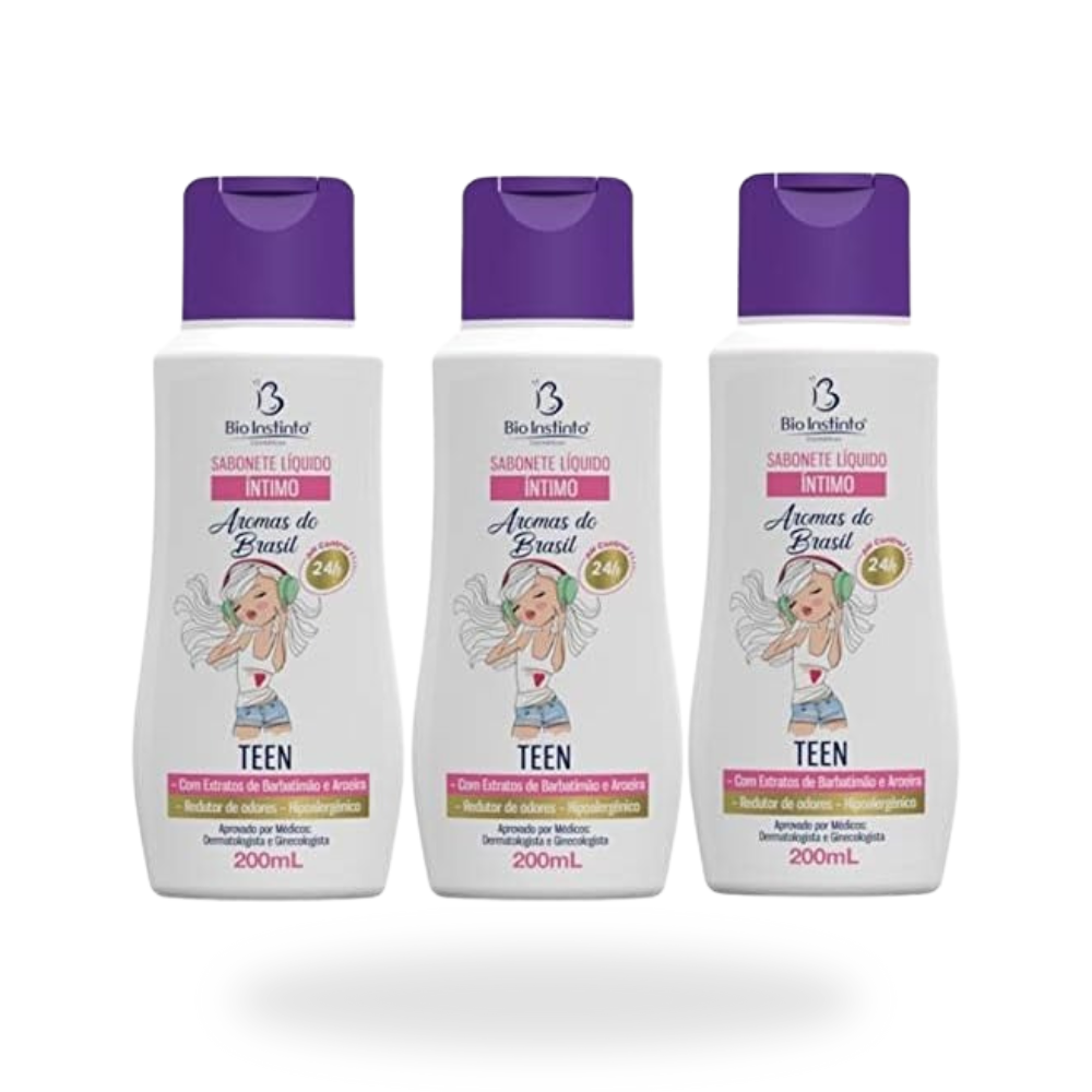 Kit Linha Sabonete Líquido Íntimo Teen 200ml Bio