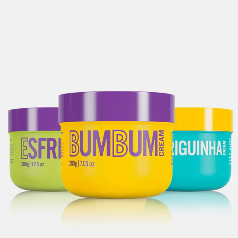 Kit Bumbum Cream Esfoliante Esfrega Barriguinha Cream 200g