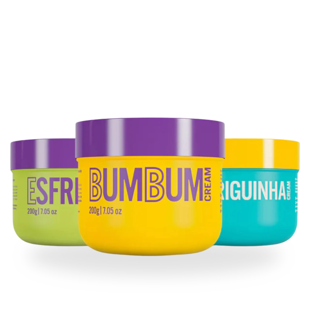 Kit Bumbum Cream Esfoliante Esfrega Barriguinha Cream 200g