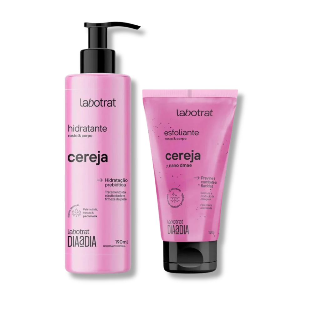 Kit Dia A Dia Hidratante + Esfoliante Labotrat - Cereja