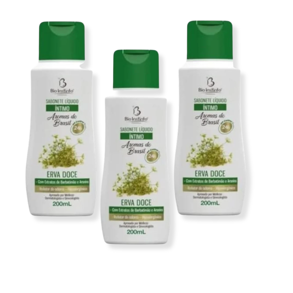 Kit C/ 3 Sabonetes Íntimo Erva Doce Aromas do Brasil