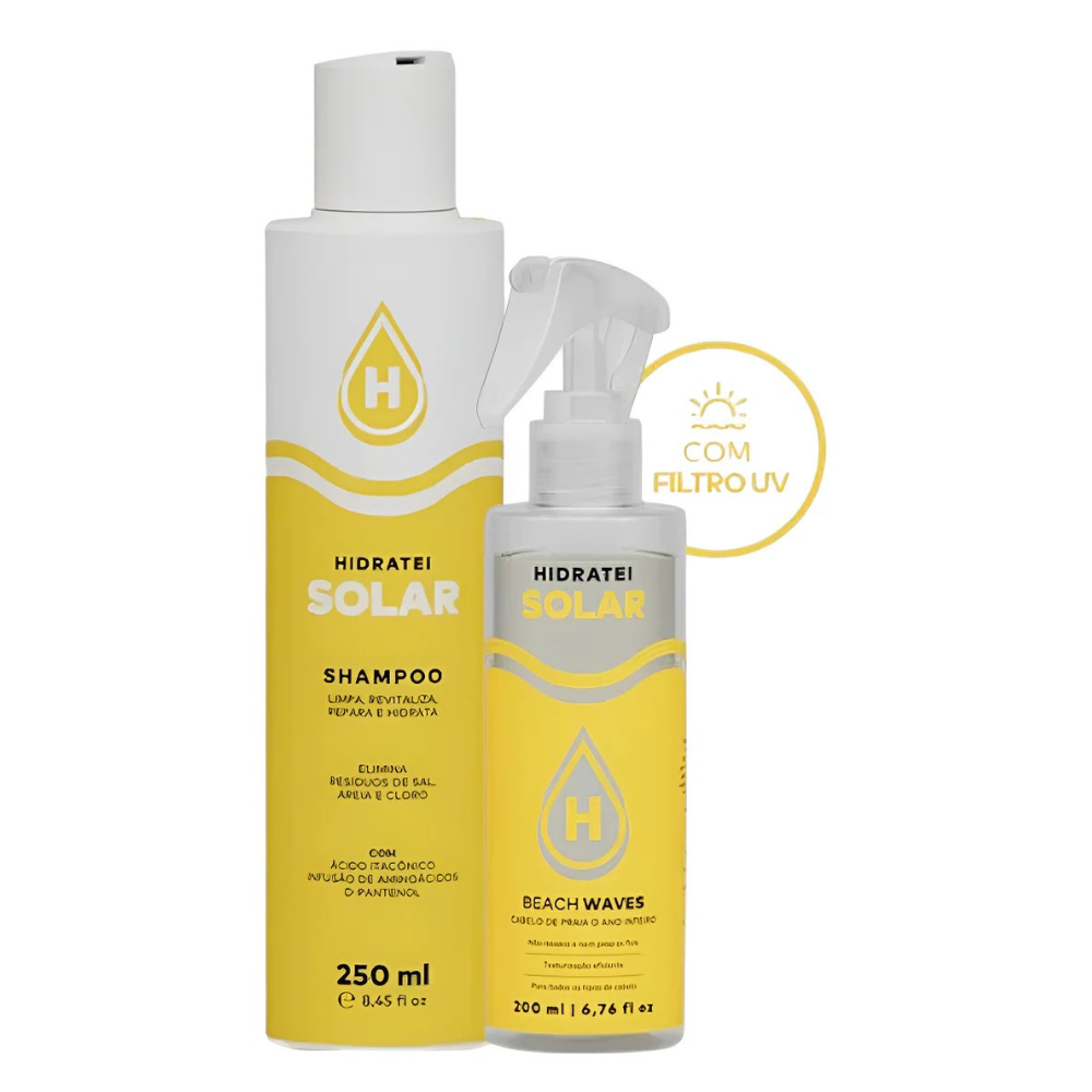 Kit Hidratei Solar – Shampoo 250ml + Beach Waves 200ml