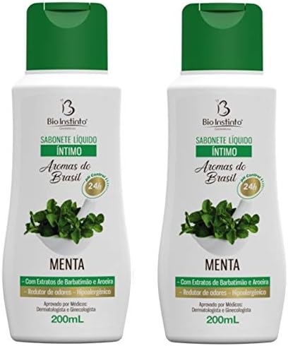 Kit 2 Sabonete Líquido Íntimo Menta 200ml Bio
