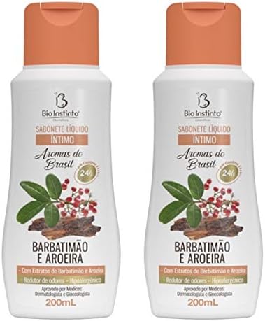 Kit 2 Sabonete Líquido Íntimo Barbatimão E Aroeira 200ml
