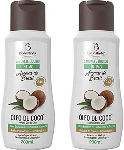 Kit 2 Sabonete Líquido Íntimo Óleo de Coco 200ml Bio