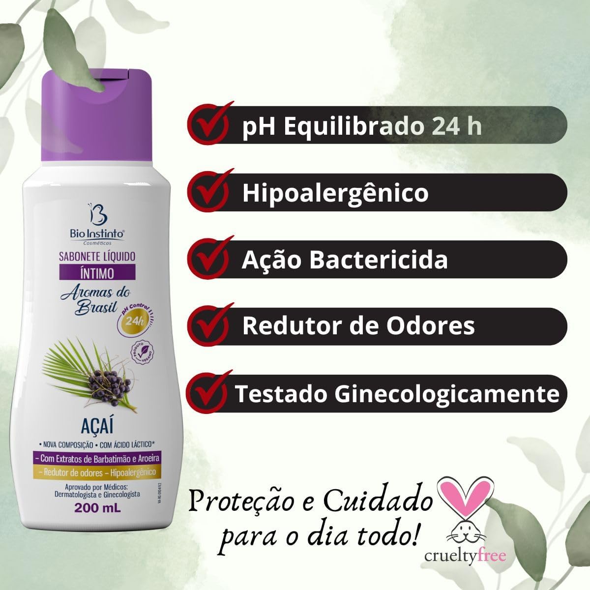 Kit Desodorante Body Splash Ameixa + Sabonete Íntimo Açaí