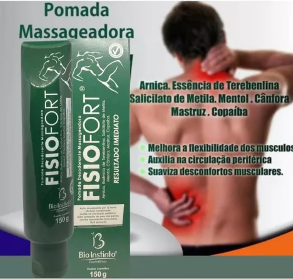 Pomada Fisiofort Massageadora Relaxante 150g