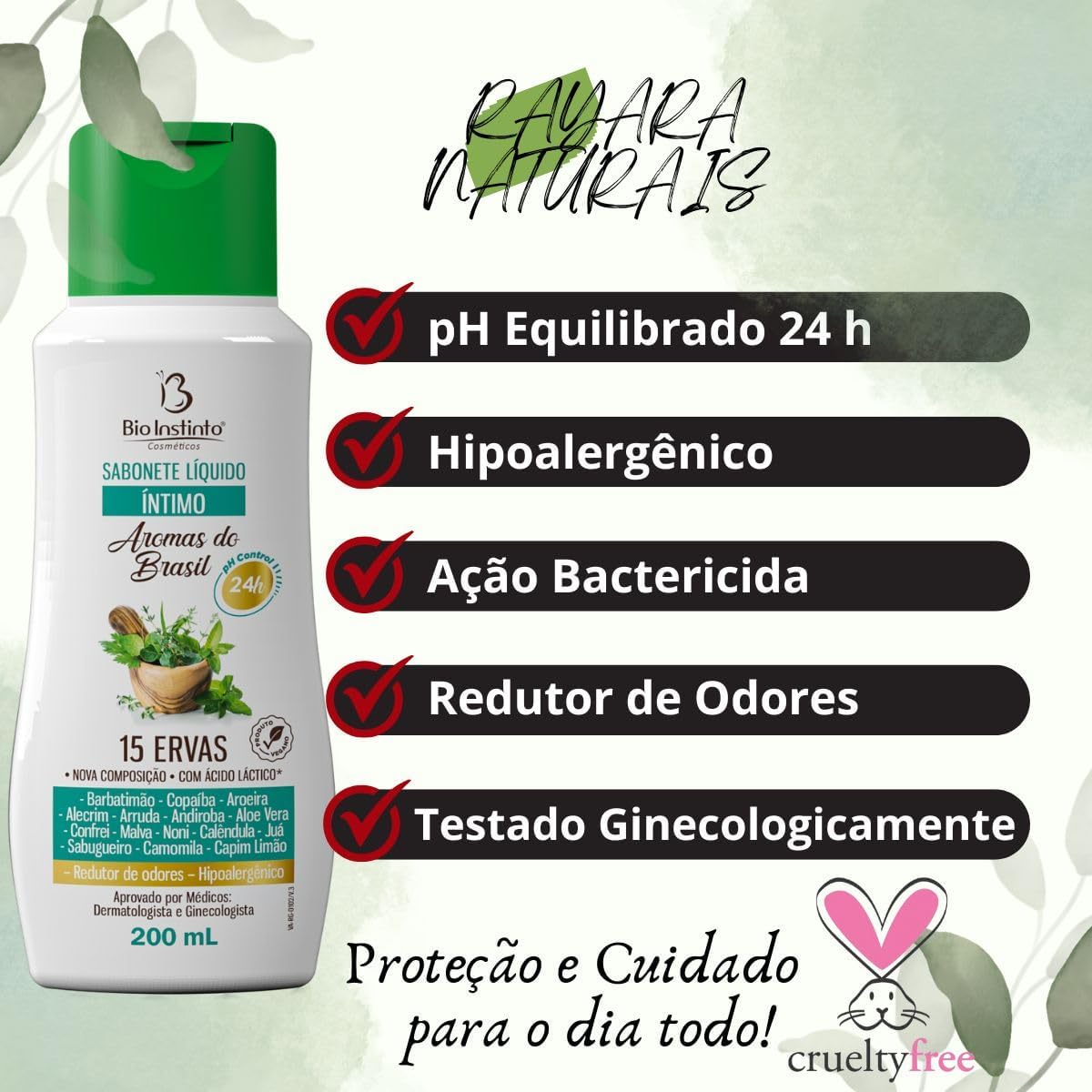 Sabonete Líquido Íntimo 15 ERVAS 200ml