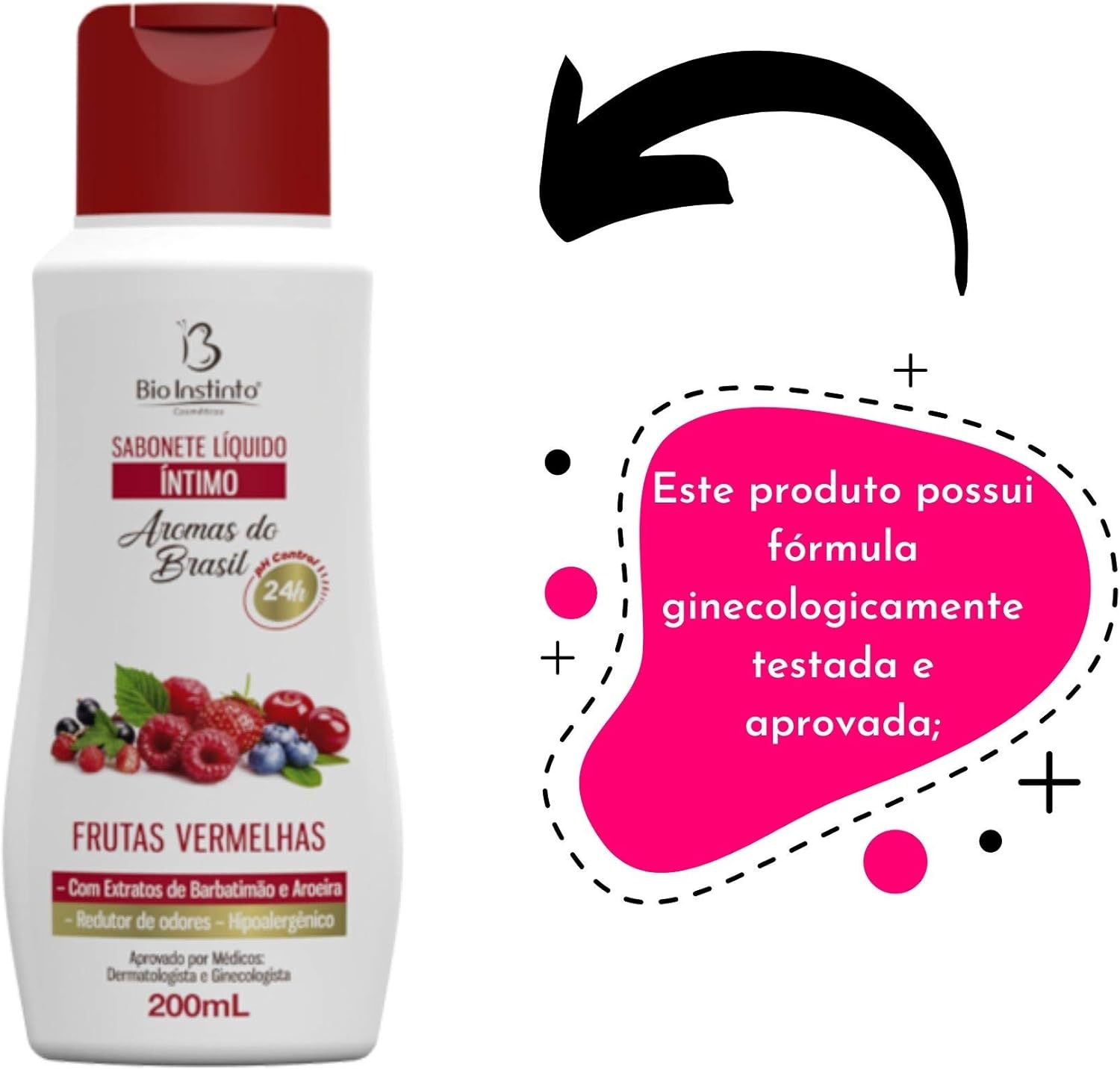 Sabonete Íntimo 200ml Frutas Vermelhas
