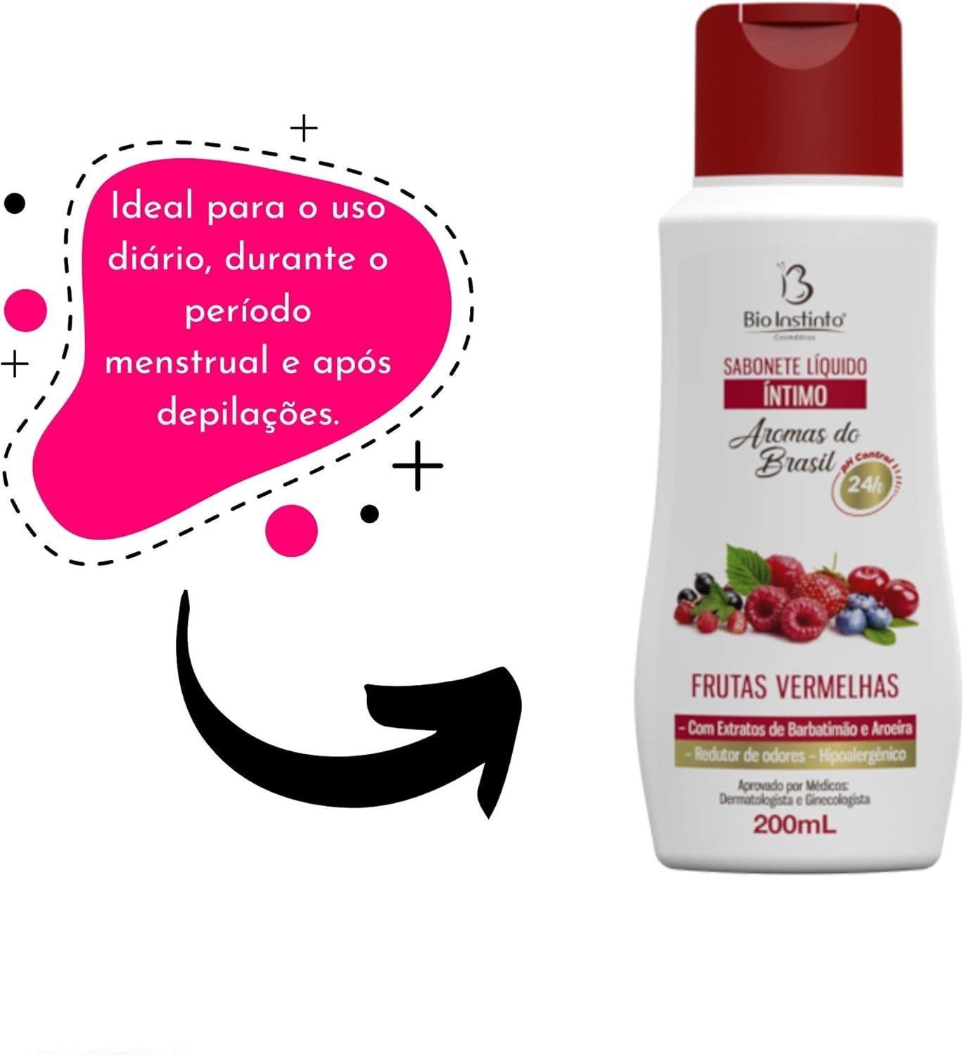 Sabonete Íntimo 200ml Frutas Vermelhas