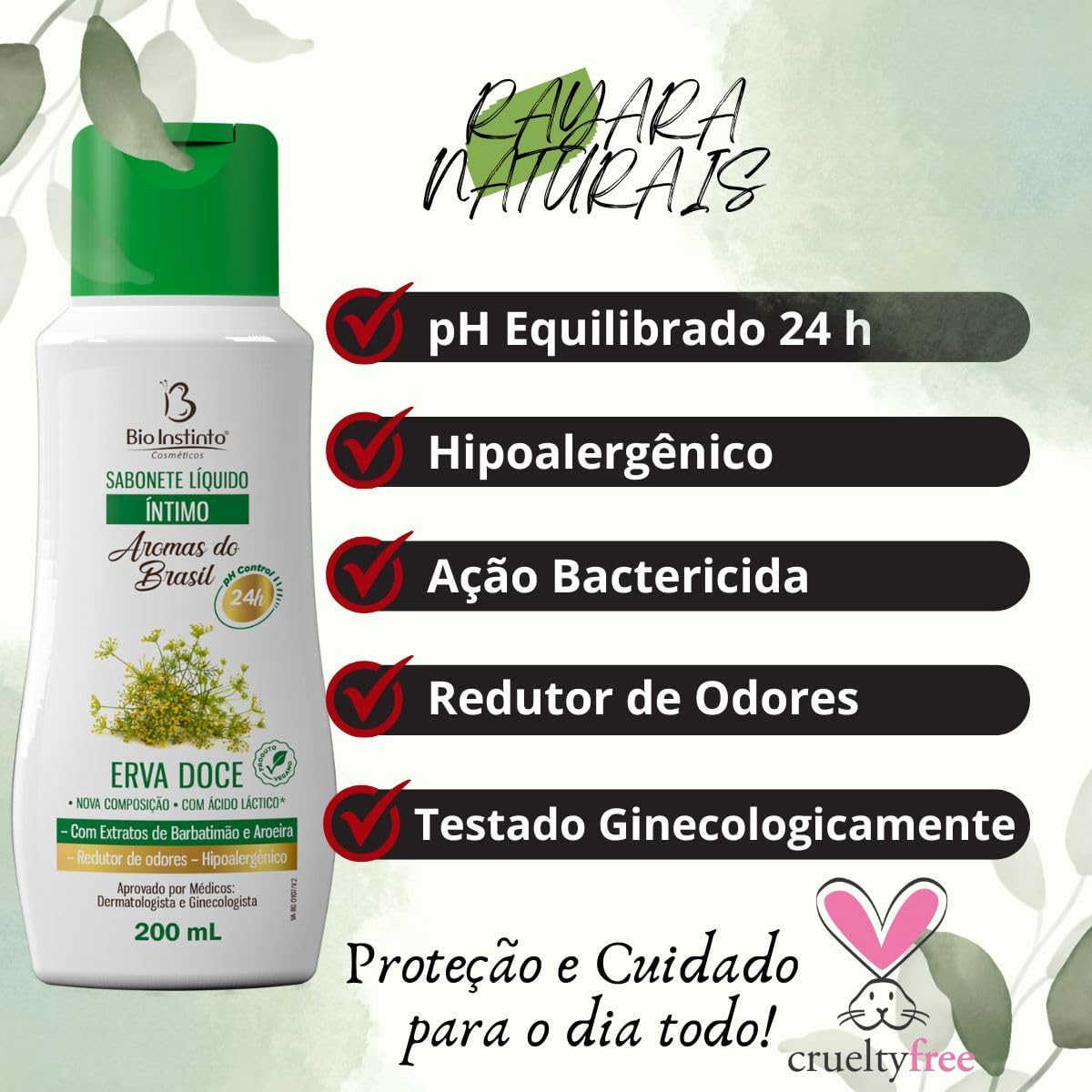 Sabonete Líquido Íntimo ERVA DOCE 200ml