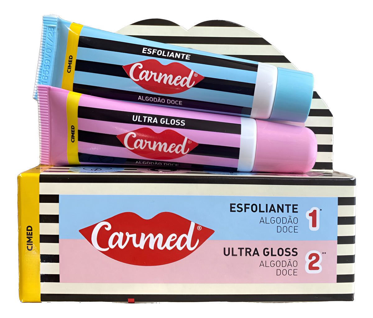 Kit Sos Esfoliante E Ultra Gloss Carmed Algodão Doce 10g