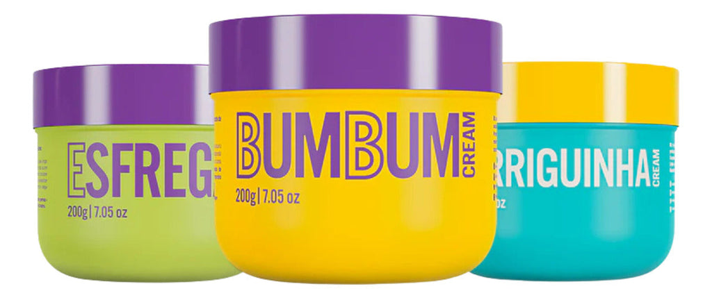 Kit Bumbum Cream Esfoliante Esfrega Barriguinha Cream 200g