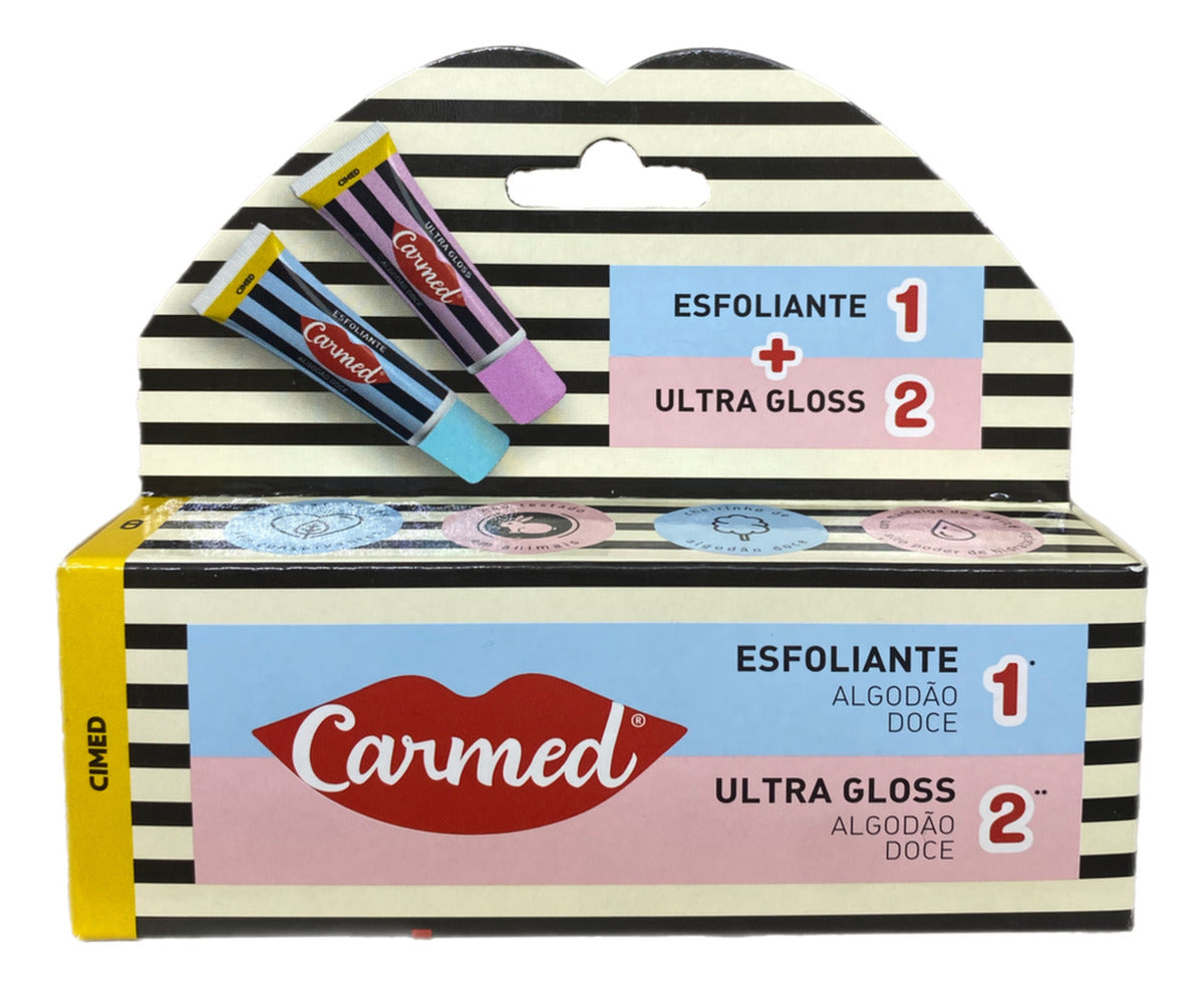 Kit Sos Esfoliante E Ultra Gloss Carmed Algodão Doce 10g
