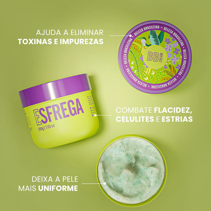 Kit Bumbum Cream Esfoliante Esfrega Barriguinha Cream 200g