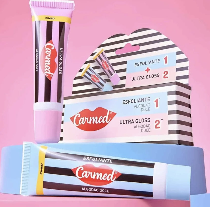 Kit Sos Esfoliante E Ultra Gloss Carmed Algodão Doce 10g