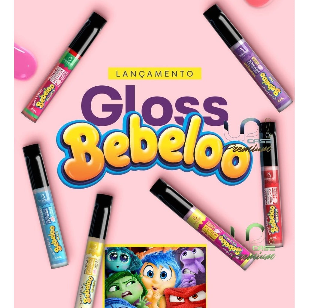 Kit 03 Unidades Gloss Labial Bebeloo Bio Instinto Morango