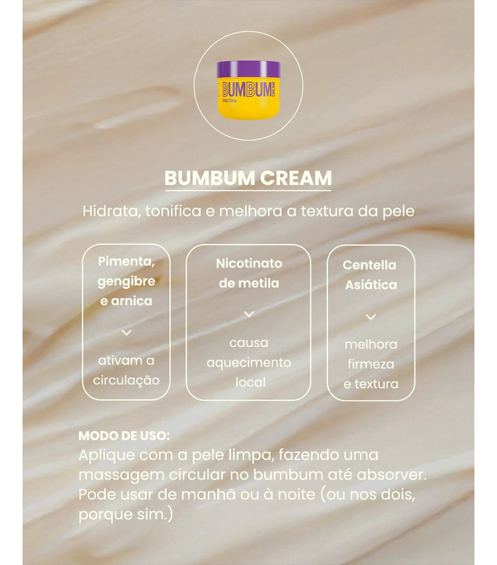 Kit Bumbum Cream Esfoliante Esfrega Barriguinha Cream 200g