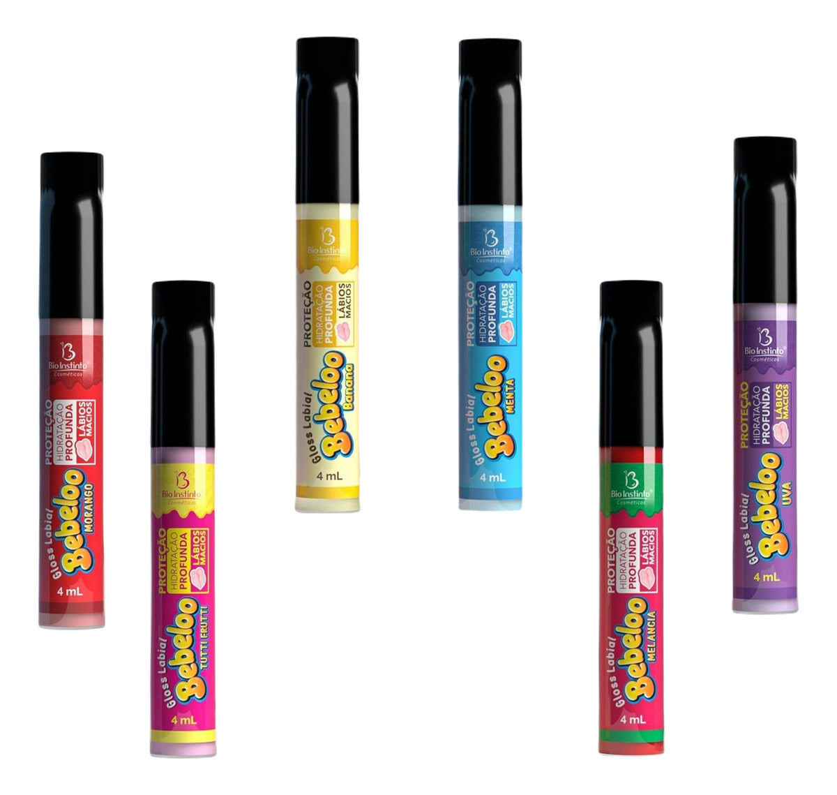 Kit/6 Gloss Labial Bebeloo Bio - Hidratante