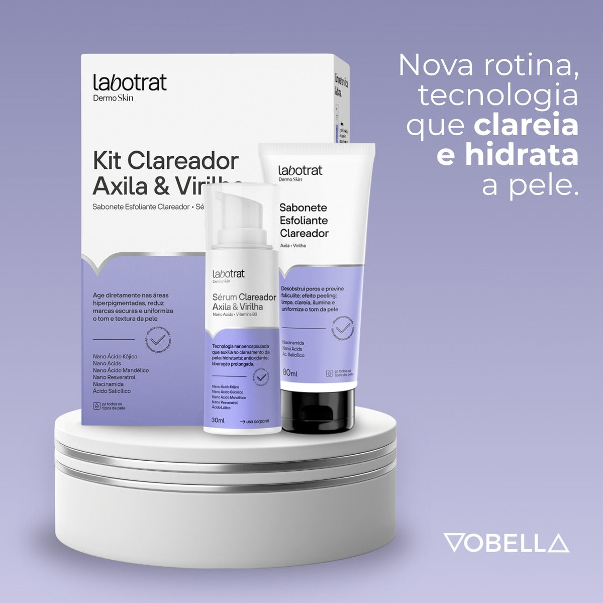 Kit Clareador Axila E Virilha Dermo Skin