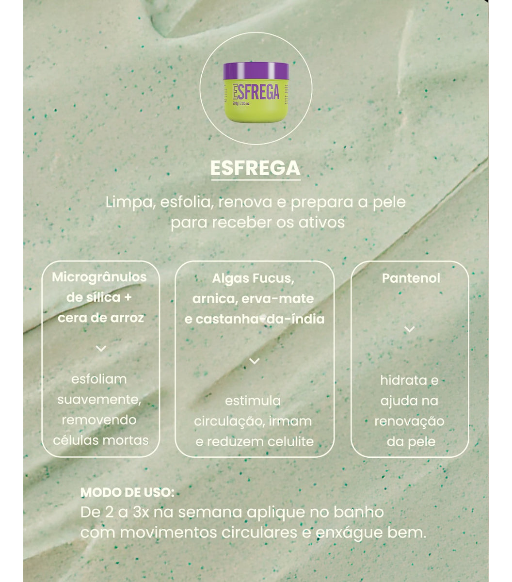 Kit Bumbum Cream Esfoliante Esfrega Barriguinha Cream 200g