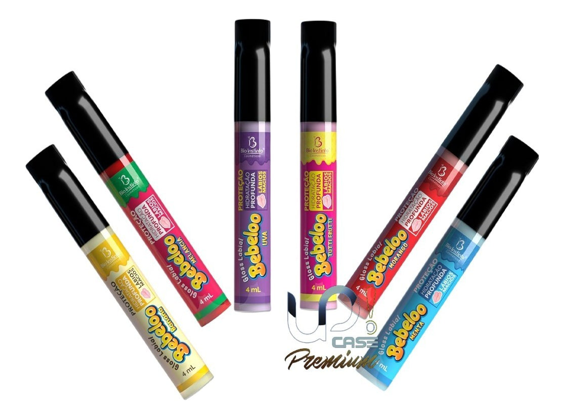 Kit 03 Unidades Gloss Labial Bebeloo Bio Instinto Morango