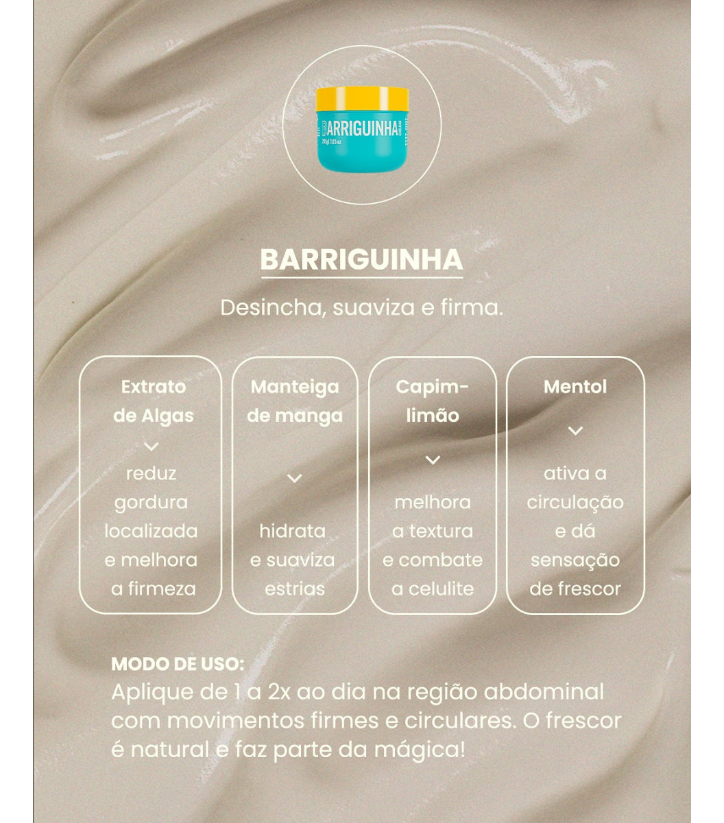 Kit Bumbum Cream Esfoliante Esfrega Barriguinha Cream 200g