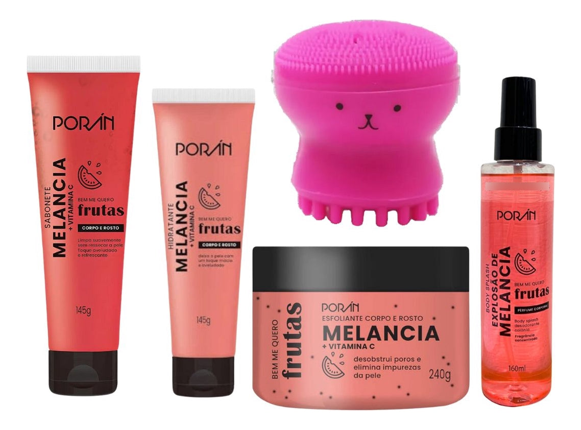Kit C/4 Poran Melancia + Esponja Polvo