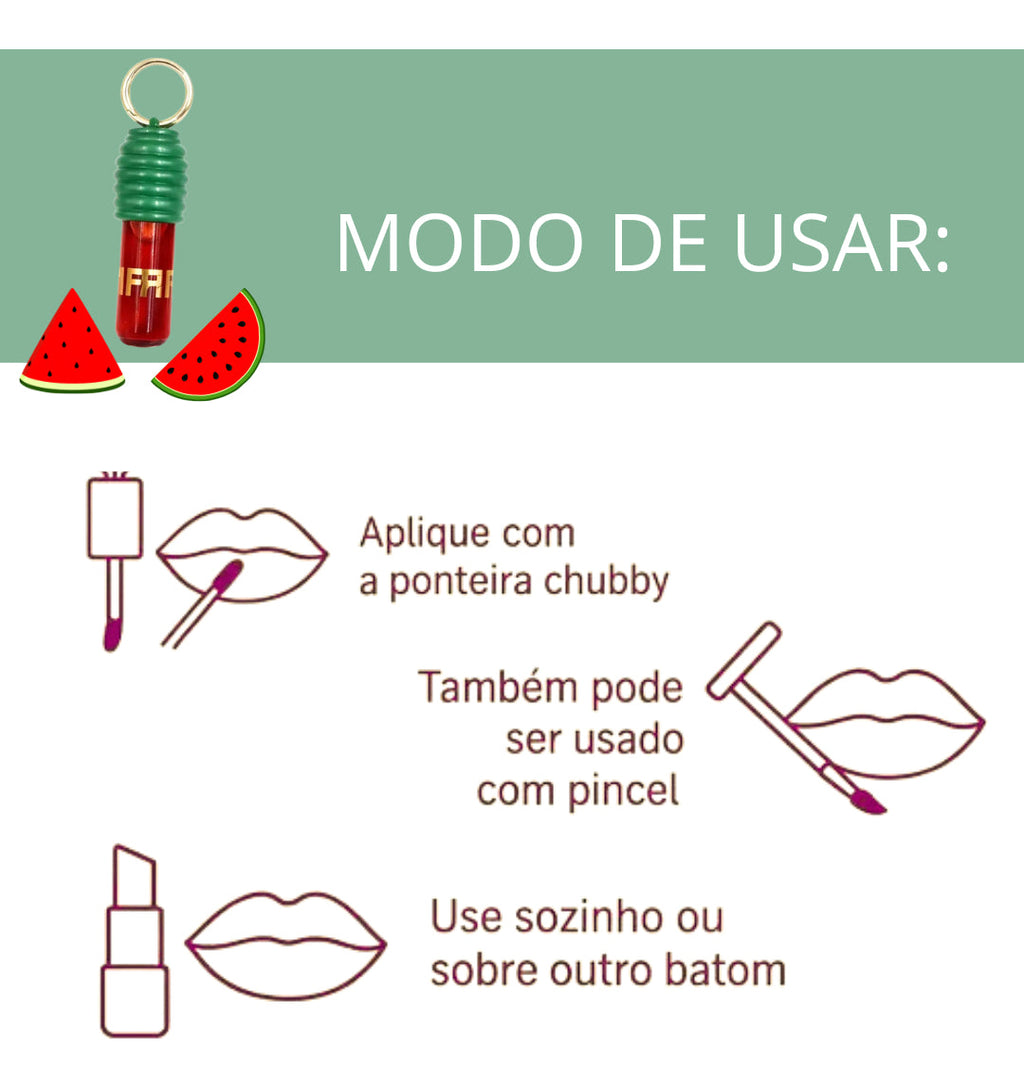 Gloss De Melancia Intenso Liphoney Brilho Labial Hidratante